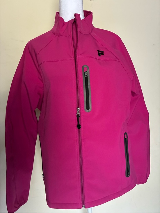 Fila Jackets & Blazers - Fila Sport Hot Pink Fleece Lined Softshell Jacket Full Zip Women Size L